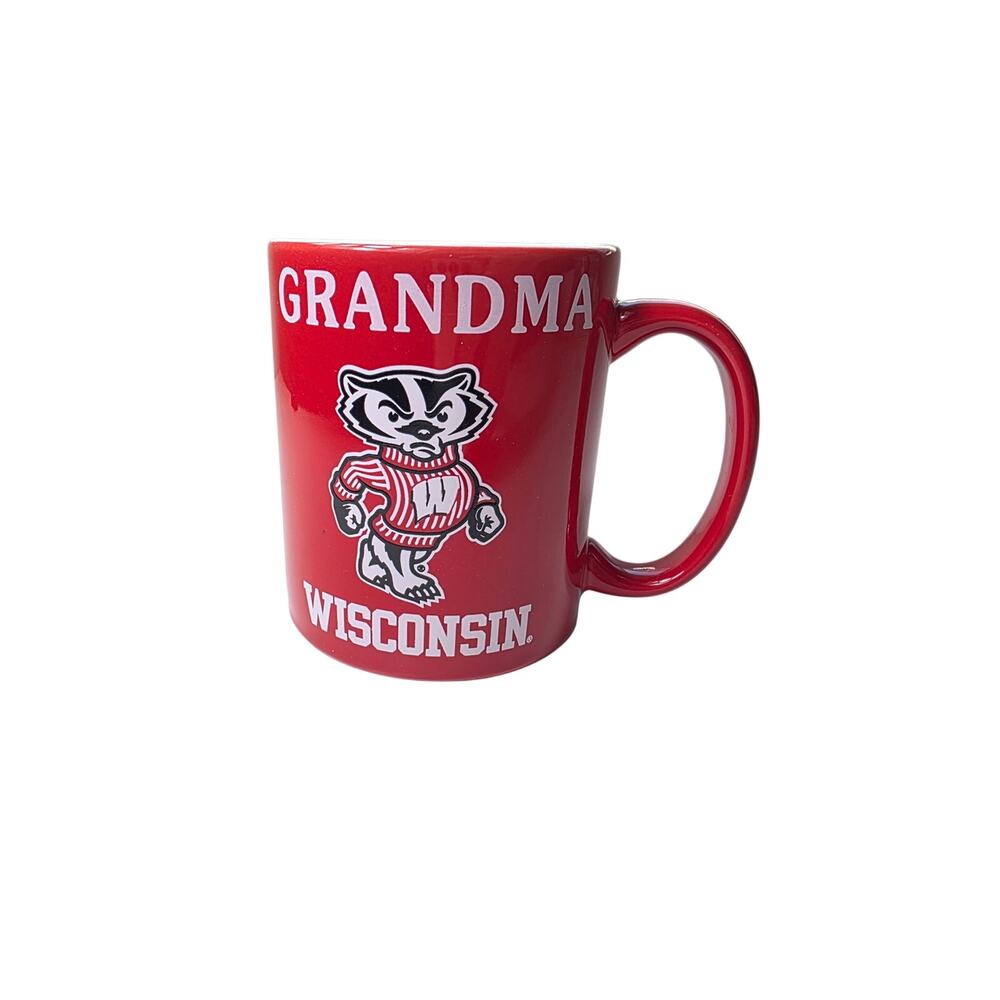 WISCONSIN BADGERS Red Football Basketball "Grandma" Small Coffee Tea Mug